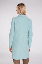Light Blue Boiled Wool Coat