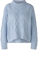 Light Blue Cable Knit Jumper