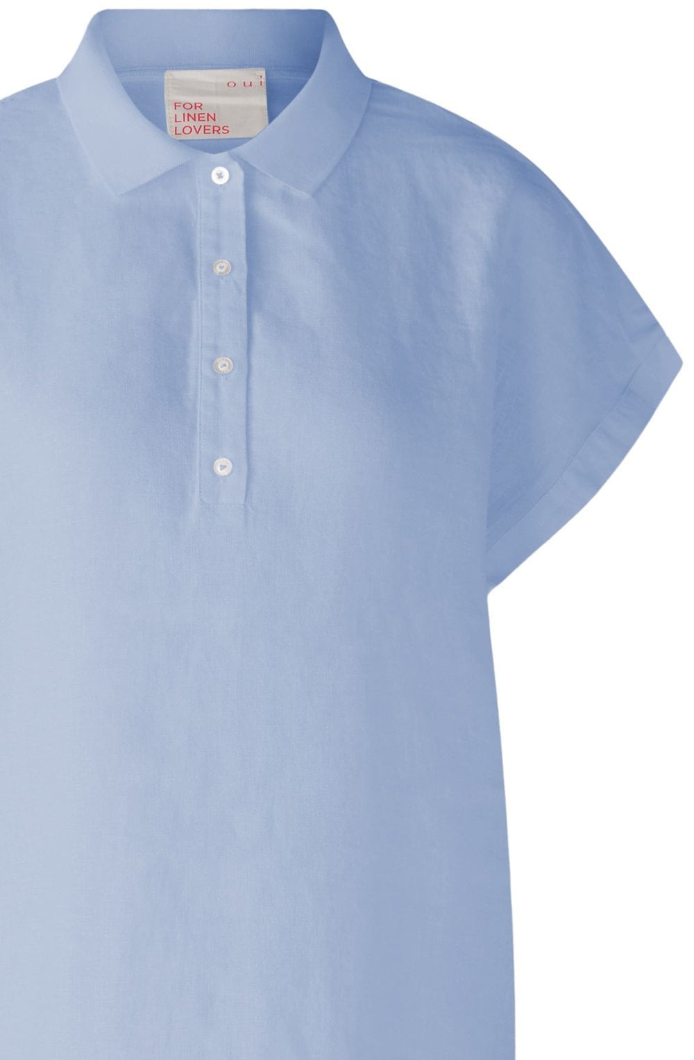 Light Blue Collared Linen Dress
