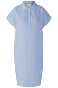 Light Blue Collared Linen Dress