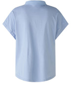 Light Blue Collared Linen Top
