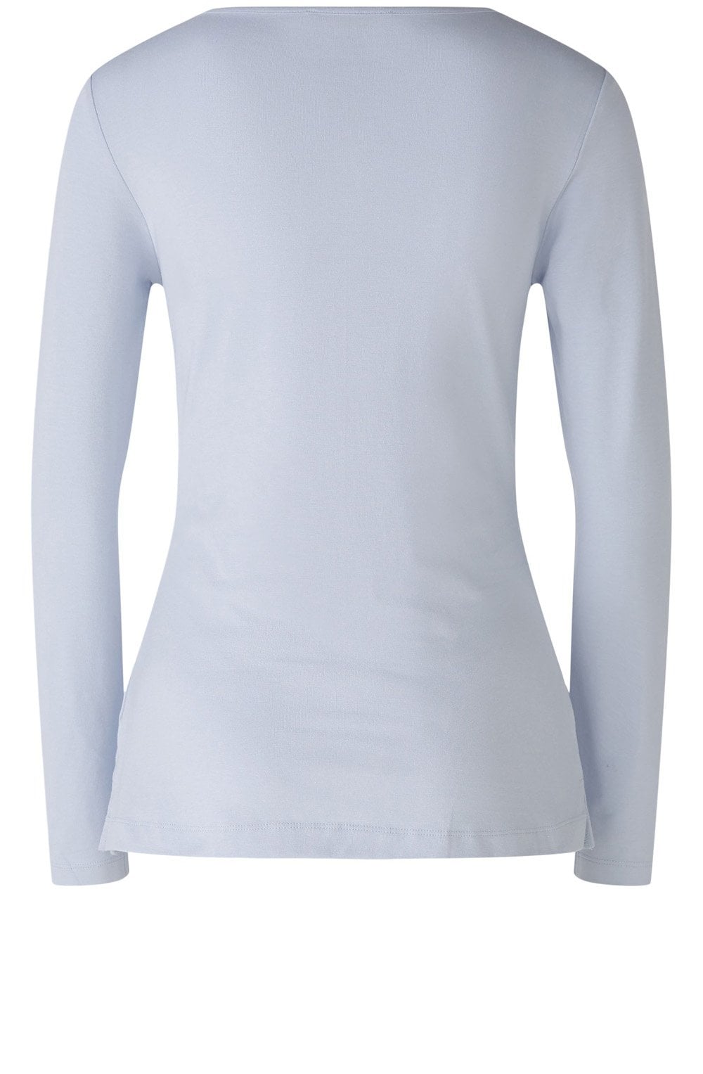 Light Blue Cotton Blend Long Sleeved Top