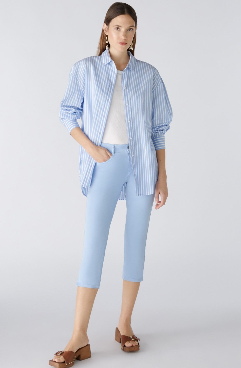 Light Blue Cropped Skinny Jeans