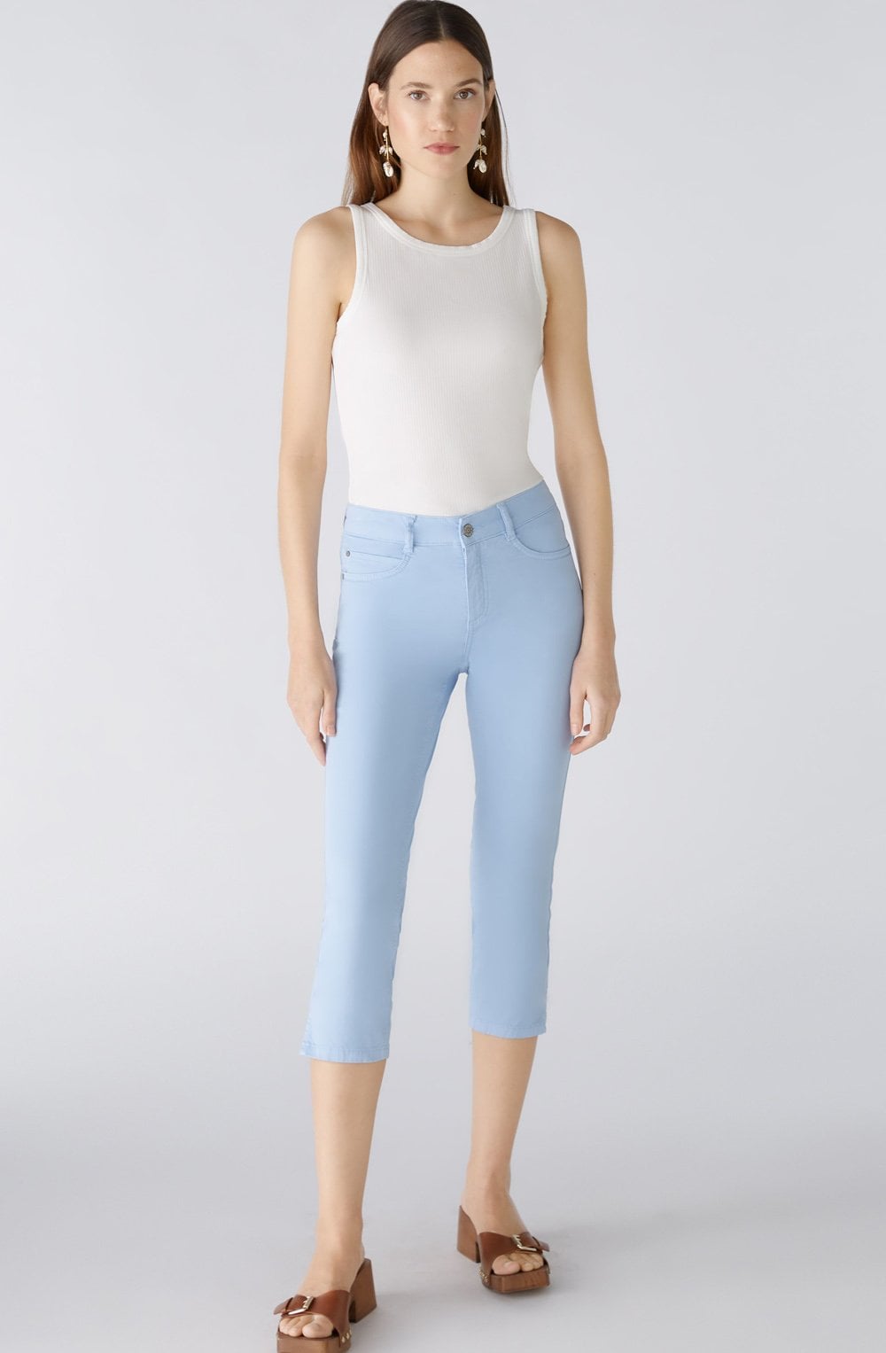Light Blue Cropped Skinny Jeans
