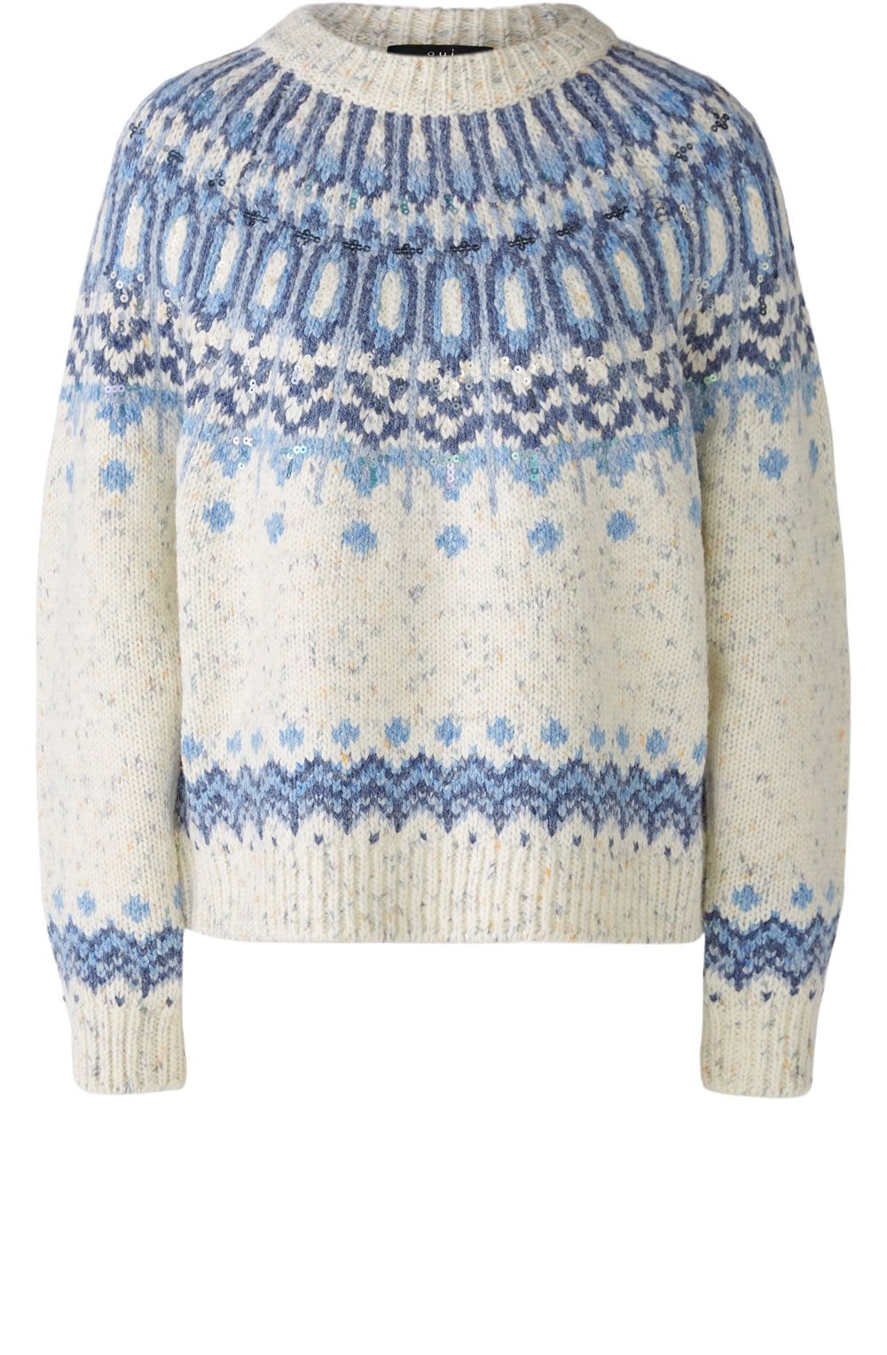 Light Blue Fair Isle Chunky Jumper