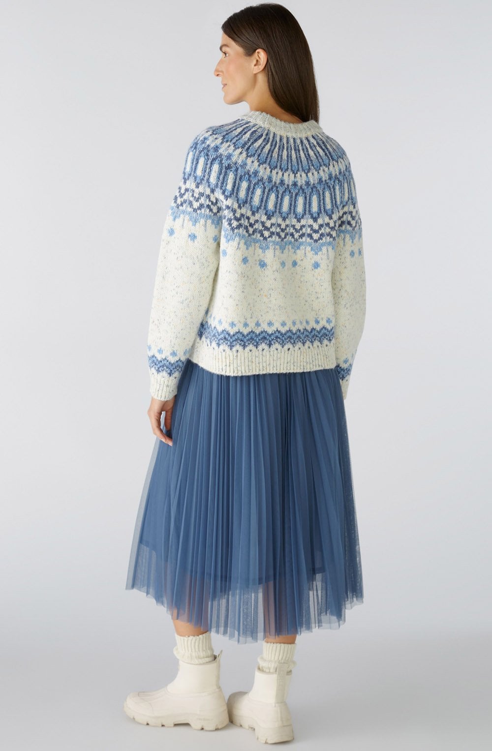 Light Blue Fair Isle Chunky Jumper