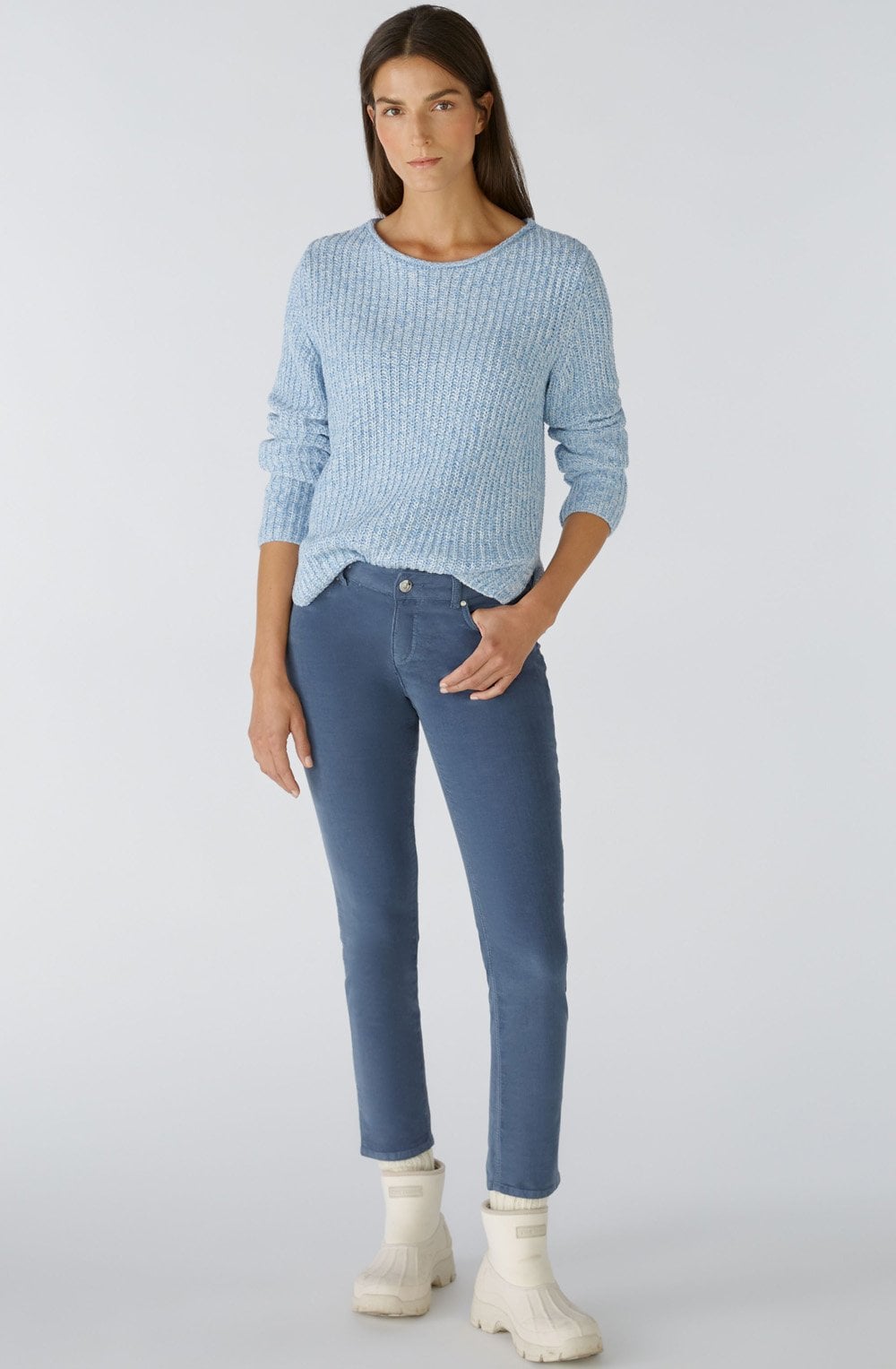 Light Blue Grey Iconic Mix Jumper