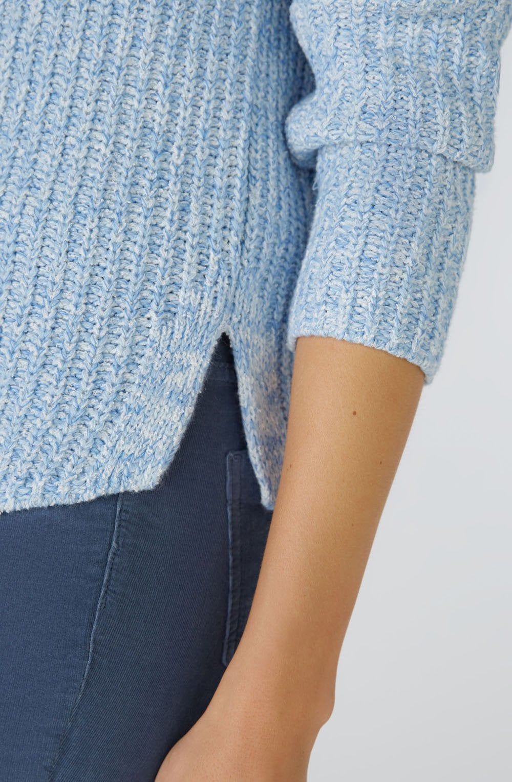 Light Blue Grey Iconic Mix Jumper