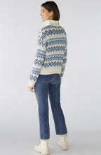 Light Blue High Neck Jacquard Jumper