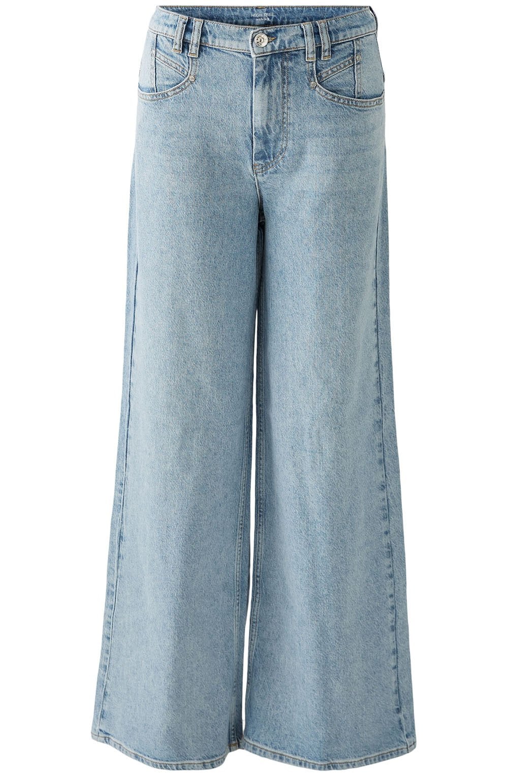 Light Blue High Rise Wide Leg Jeans
