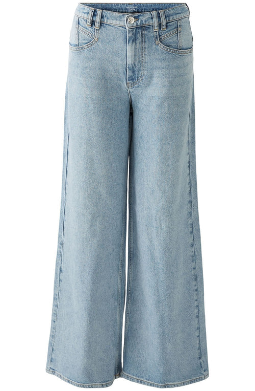 Light Blue High Rise Wide Leg Jeans