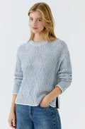Light Blue Iconic Yarn Mix Diamond Pattern Jumper