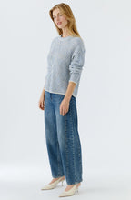 Light Blue Iconic Yarn Mix Diamond Pattern Jumper