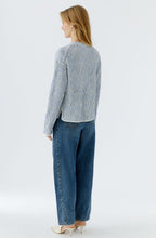 Light Blue Iconic Yarn Mix Diamond Pattern Jumper