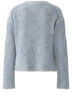 Light Blue Iconic Yarn Mix Diamond Pattern Jumper