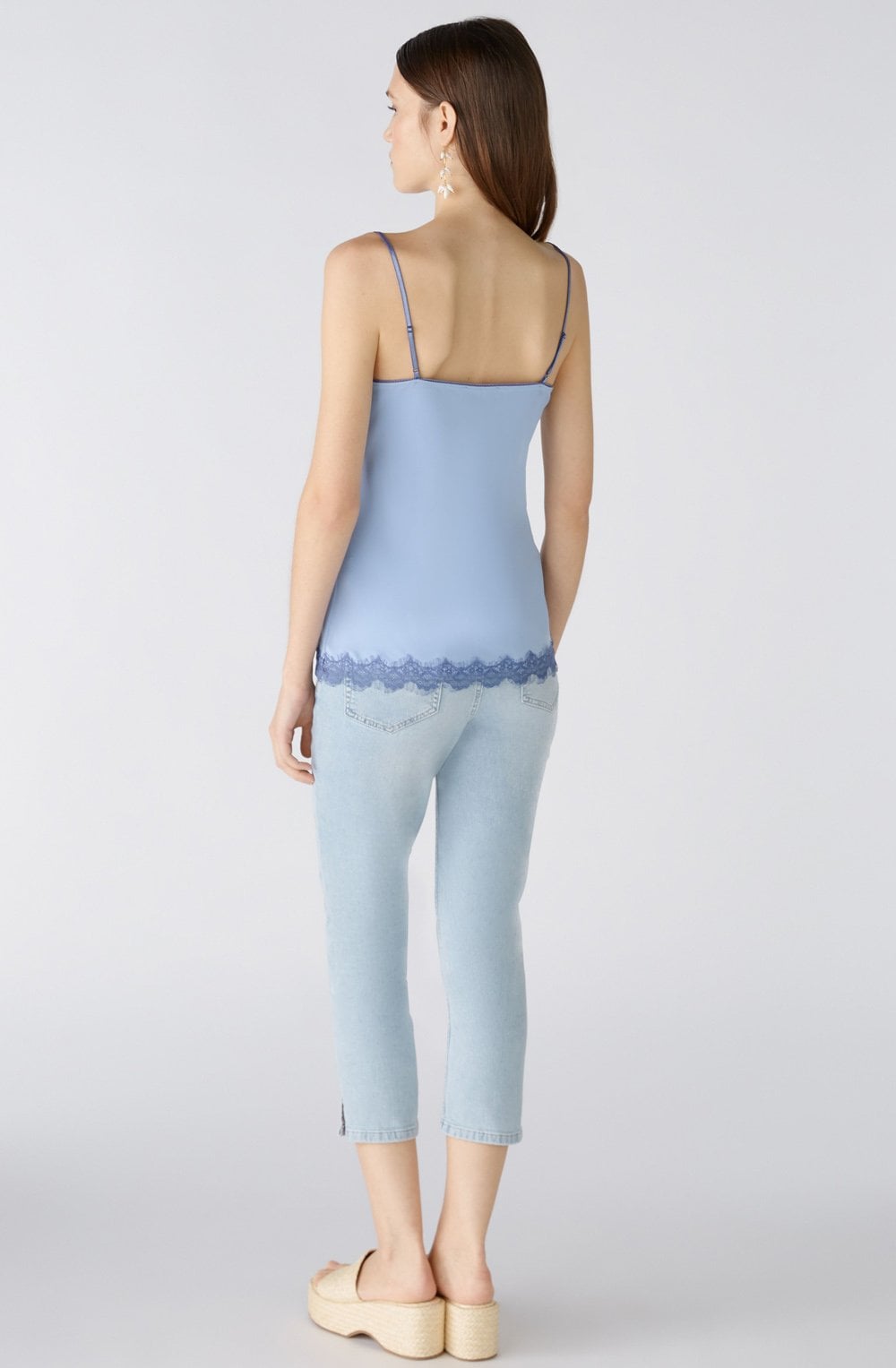 Light Blue Lace Edged Camisole