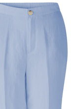 Light Blue Linen Cropped Trousers