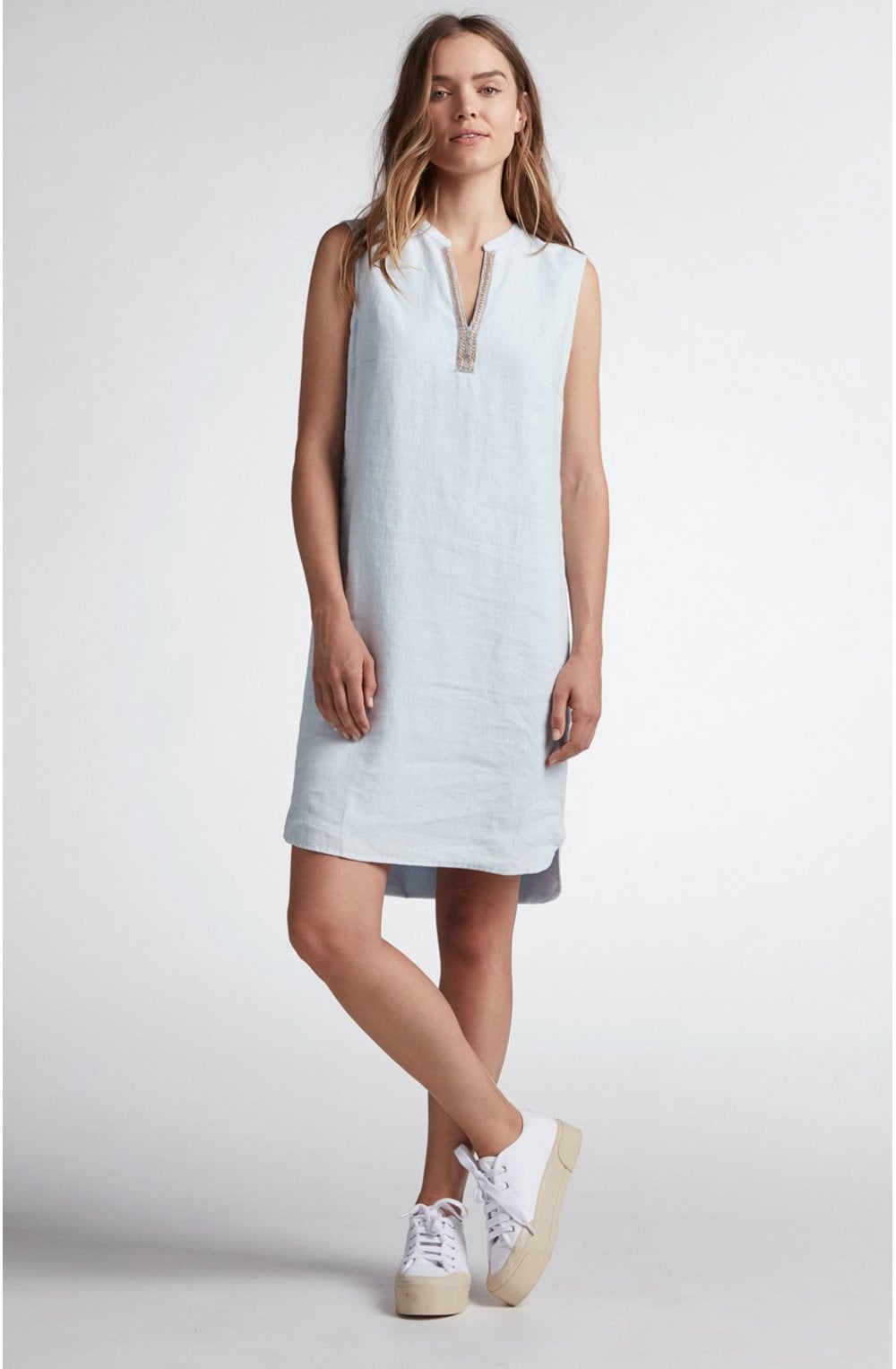 Light Blue Linen Dress