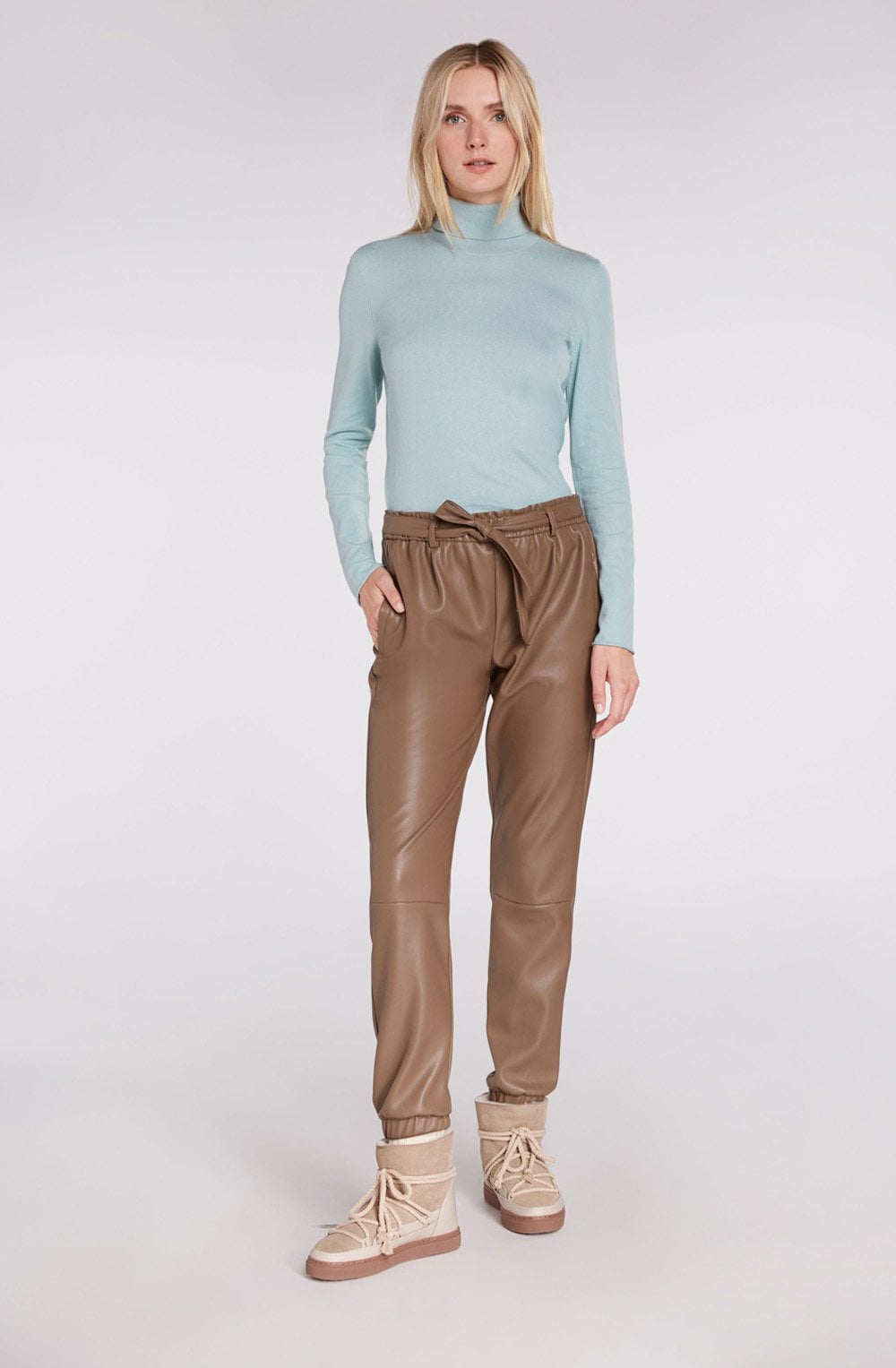 Light Blue Polo Neck Jumper