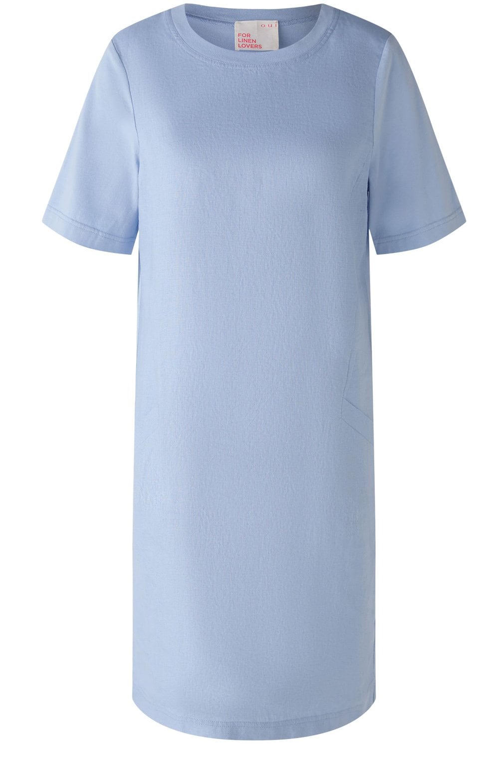 Light Blue Short Sleeved Linen Dress