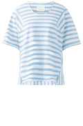 Light Blue Striped Oversized T Shirt
