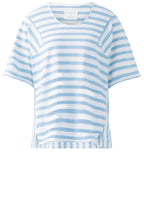 Light Blue Striped Oversized T Shirt
