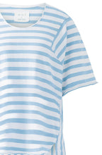 Light Blue Striped Oversized T Shirt