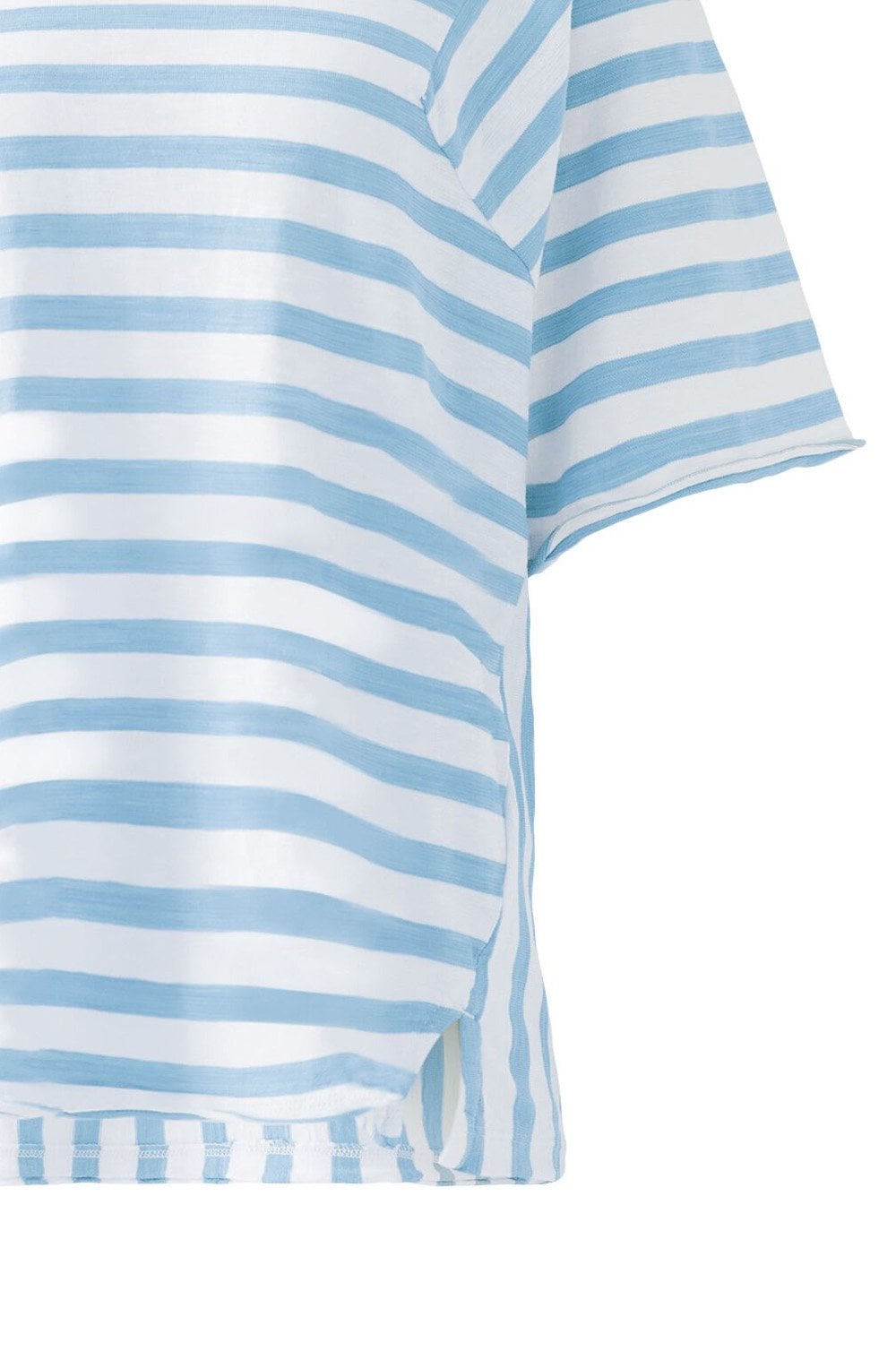 Light Blue Striped Oversized T Shirt