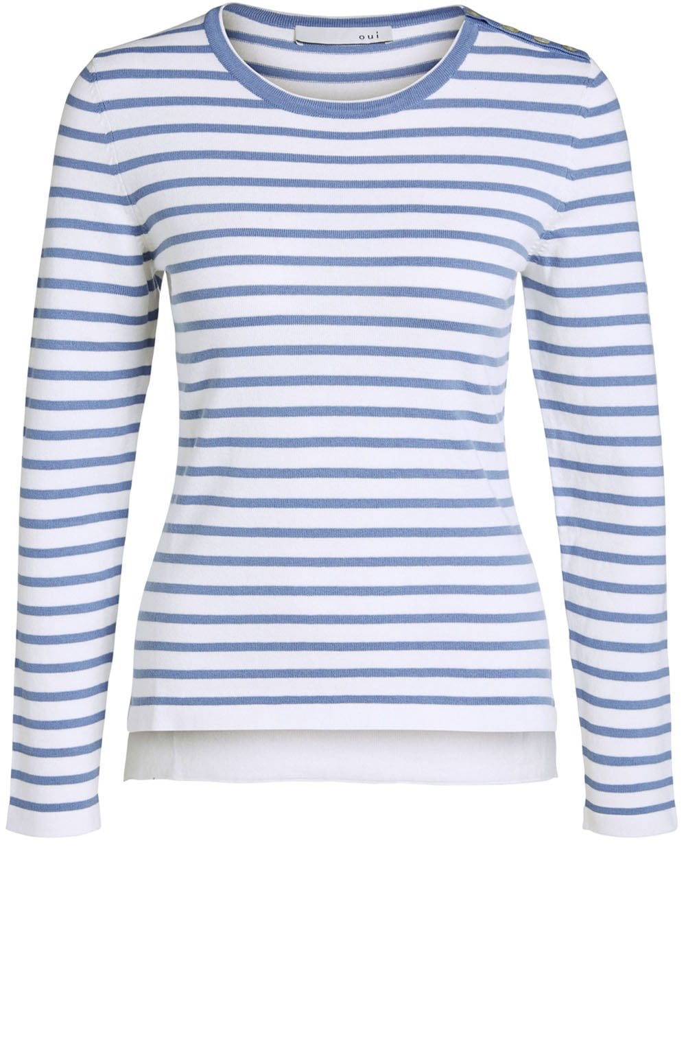 Light Blue White Striped Jumper