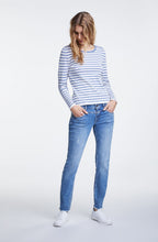 Light Blue White Striped Jumper