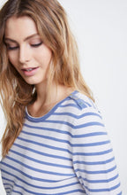 Light Blue White Striped Jumper