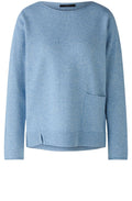 Light Blue Wool Mix Patch Pocket Jumper