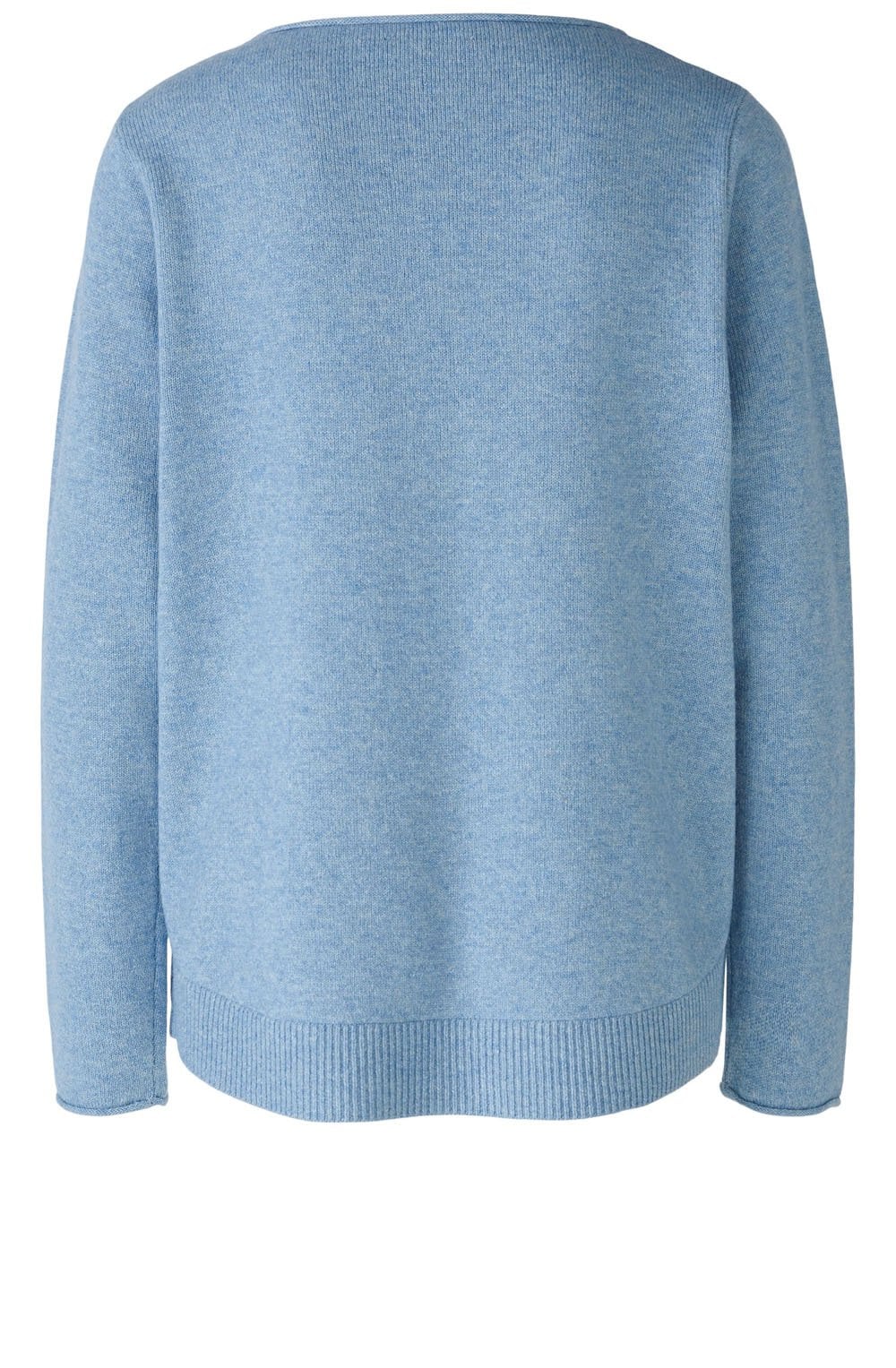 Light Blue Wool Mix Patch Pocket Jumper