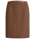 Light Brown Boiled Wool Skirt