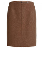 Light Brown Boiled Wool Skirt