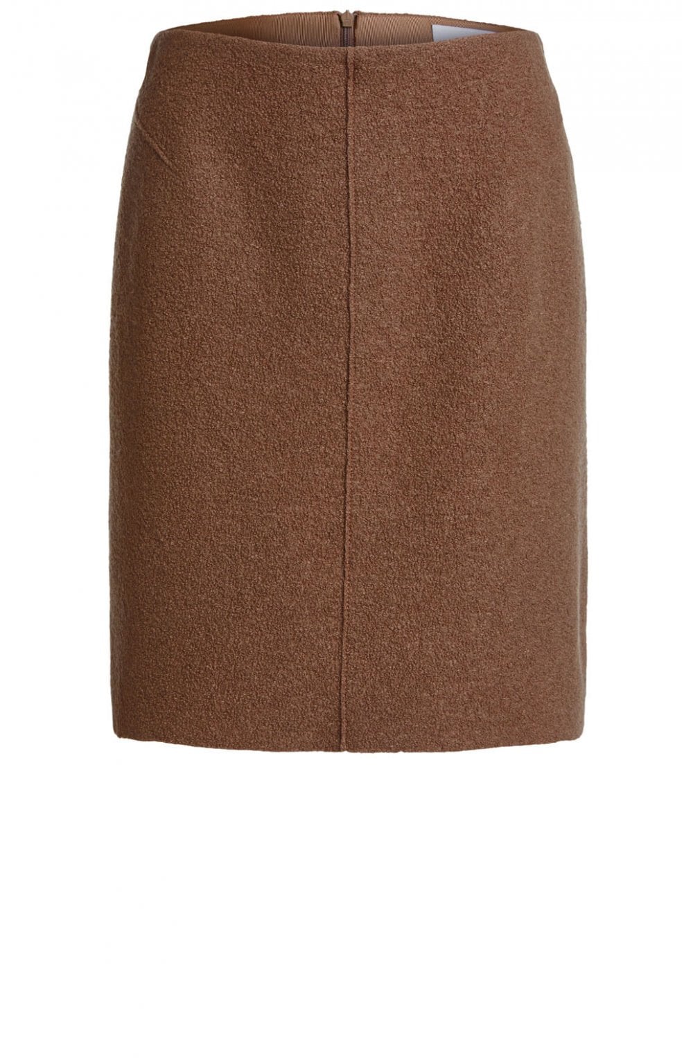 Light Brown Boiled Wool Skirt