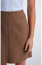 Light Brown Boiled Wool Skirt