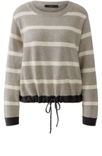 Light Brown Stone Drawstring Hem Jumper