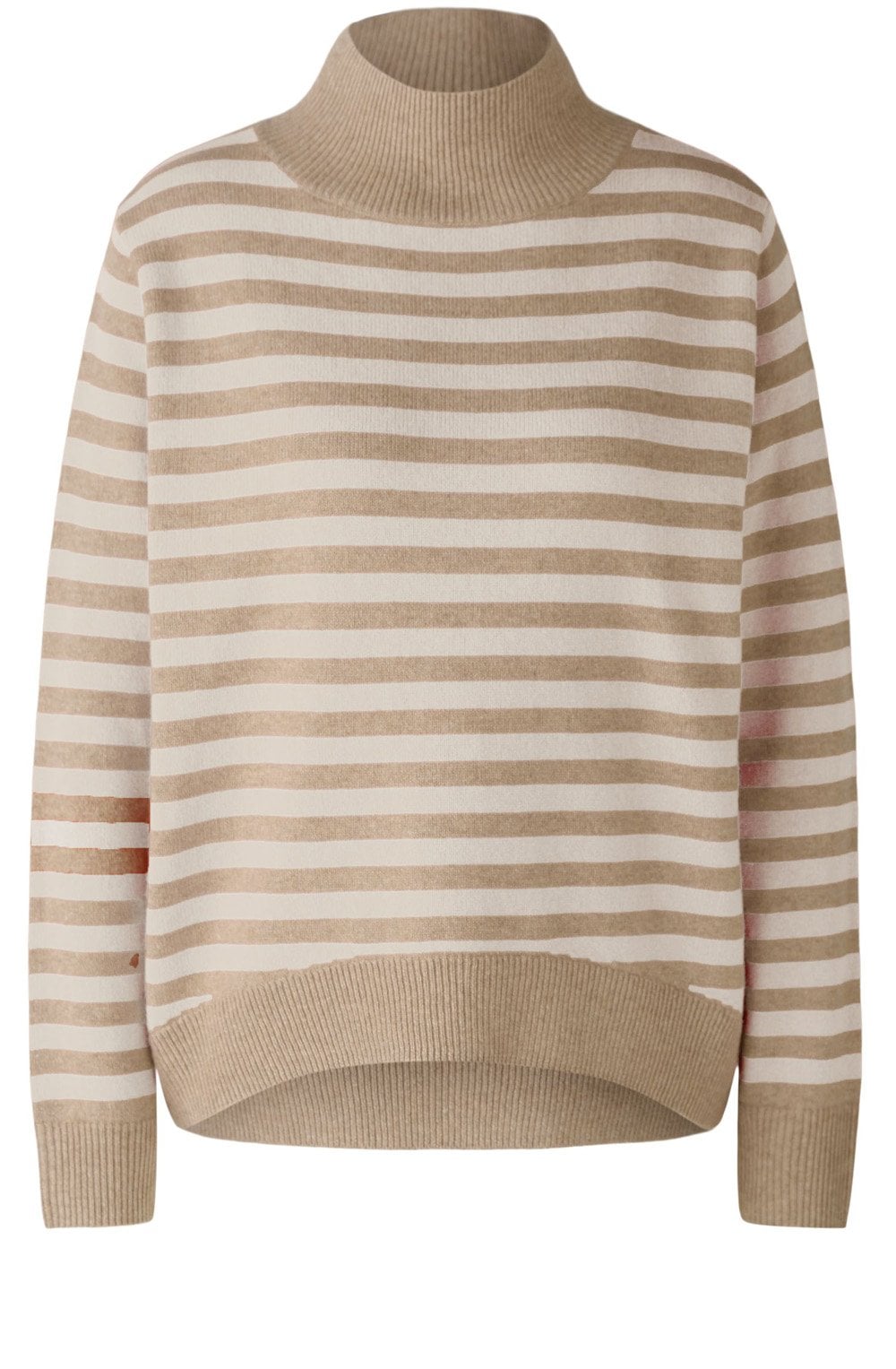Light Camel and Beige Set In Sleeves Jumper