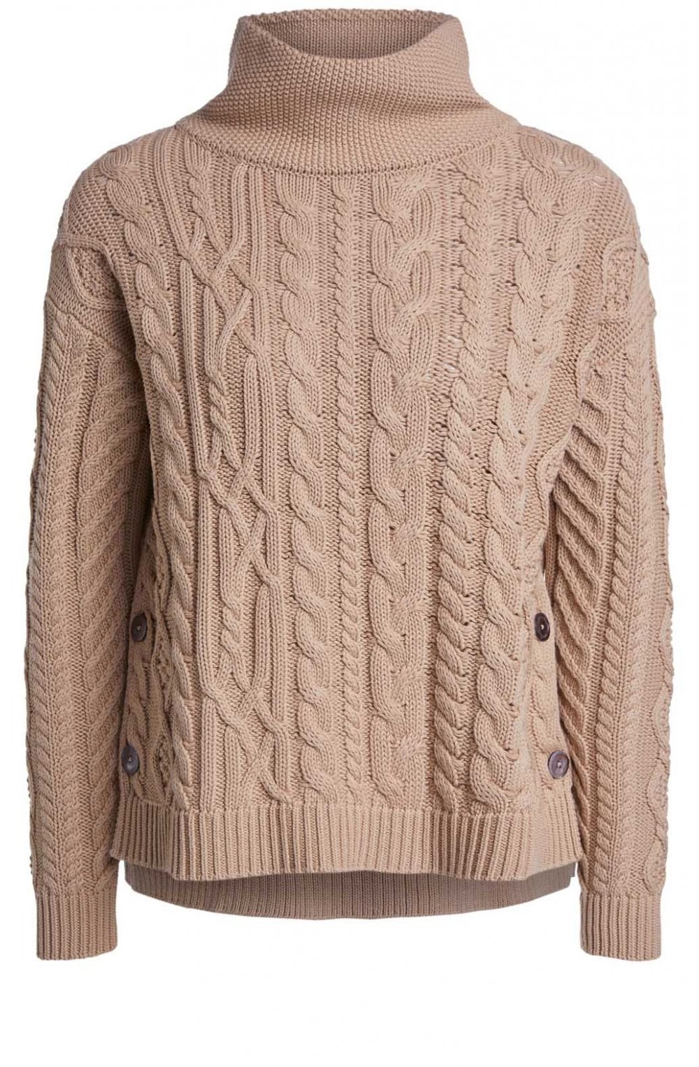 Light Camel Cable Knit Jumper