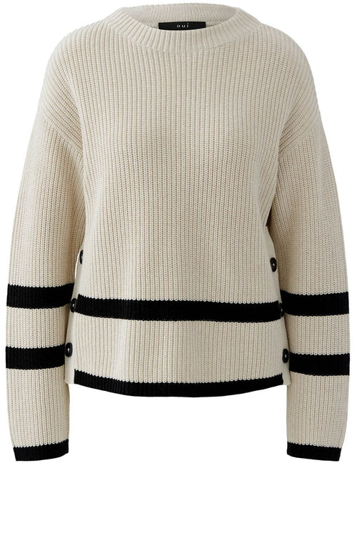 Light Camel Grey Side Button Jumper