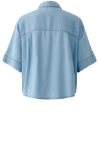 Light Denim Effect Oversized Shirt
