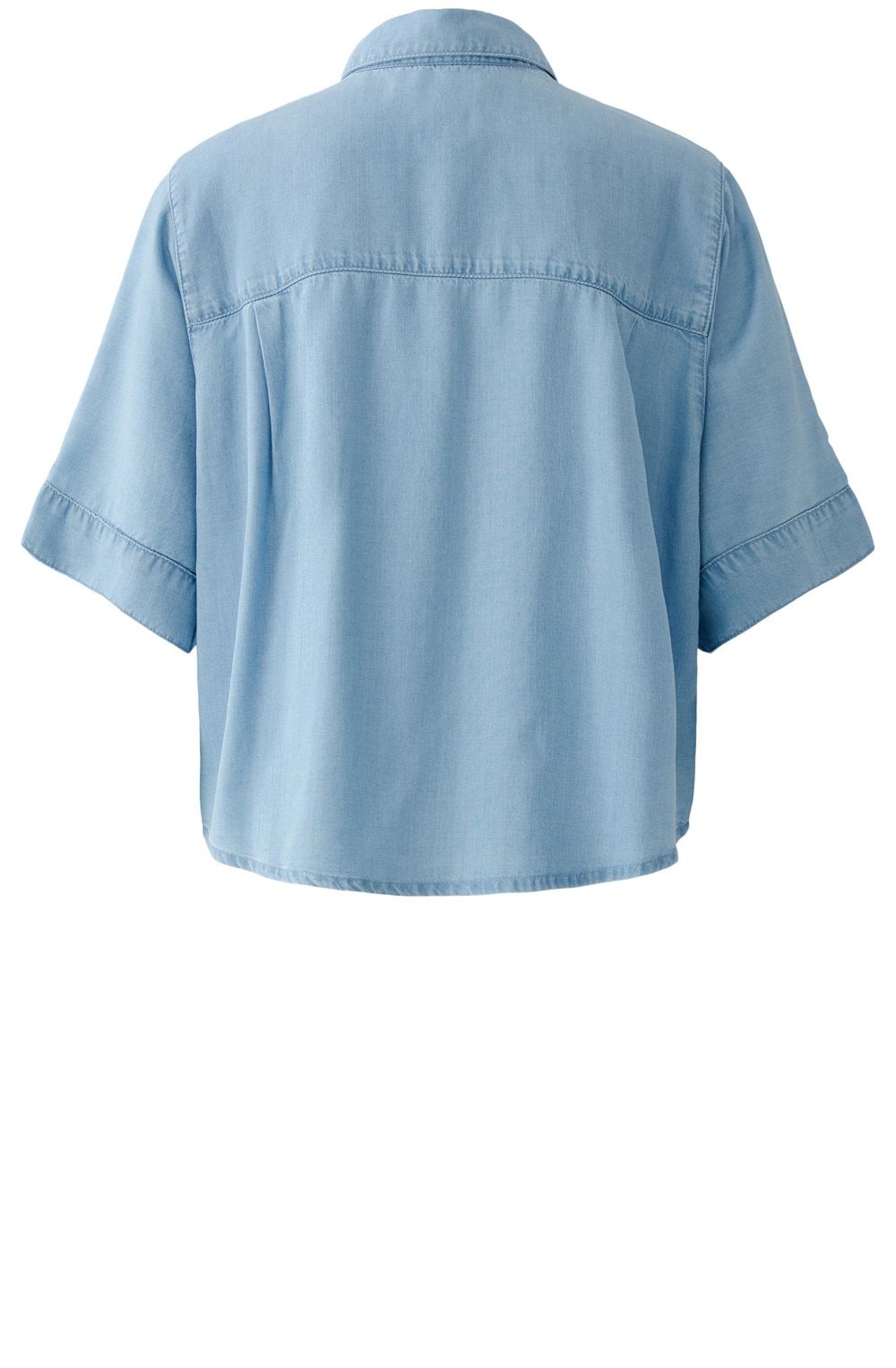 Light Denim Effect Oversized Shirt