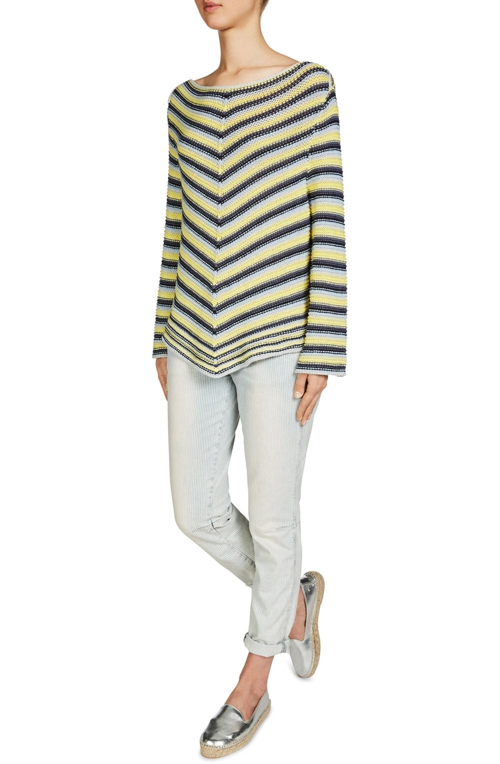 Light Denim Fine Striped Jeans