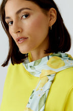 Light Green and Yellow Lemon Print Luxury Jersey Scarf