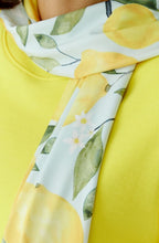 Light Green and Yellow Lemon Print Luxury Jersey Scarf