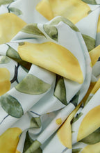 Light Green and Yellow Lemon Print Luxury Jersey Scarf