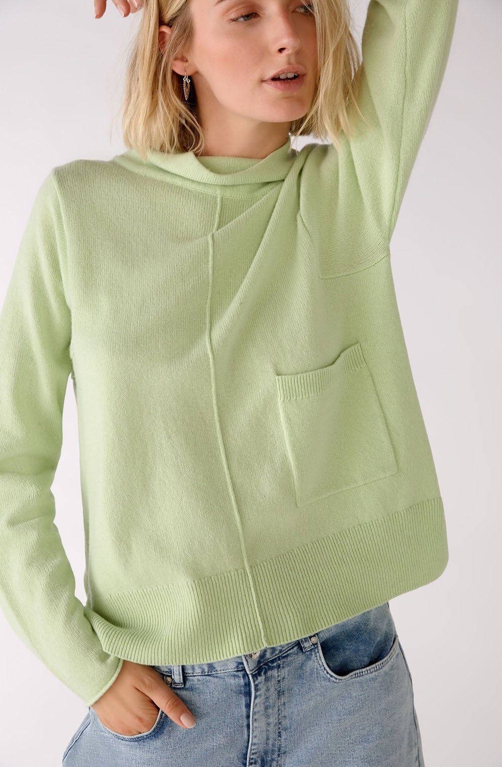 Light Green Cowl Neck Jumper