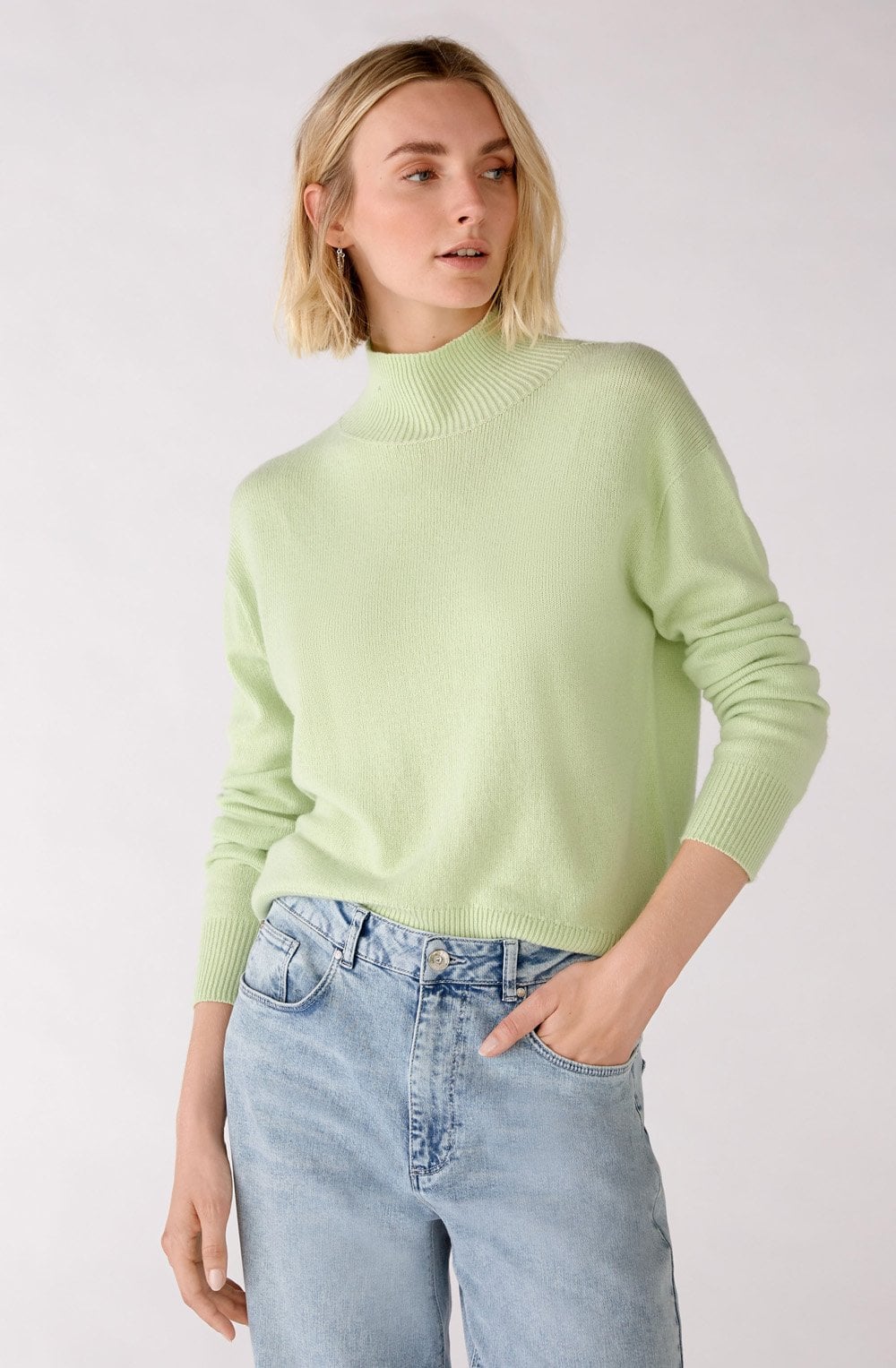 Light Green High Neck Jumper