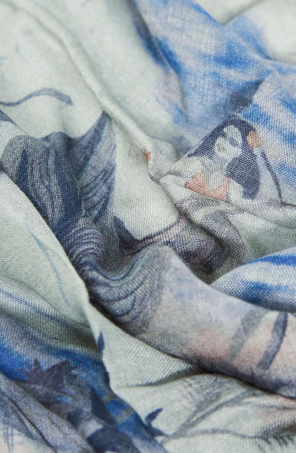Light Green Palm Print Scarf